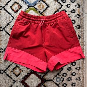 Hike Shorts - high waist, cinch waist, key loop